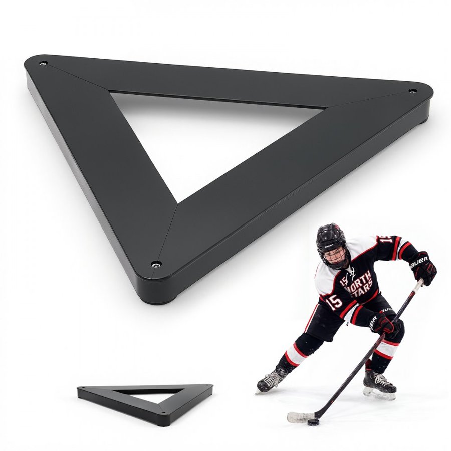 VEVOR Triangle Hockey Passer, Heavy-Duty Multi-Angle Rebounder, Hockey Passing Aid, Passing & Stick Handling Trainer, Off-Ice & On-Ice Portable Equipment, Help Improve Puck Control & Shooting