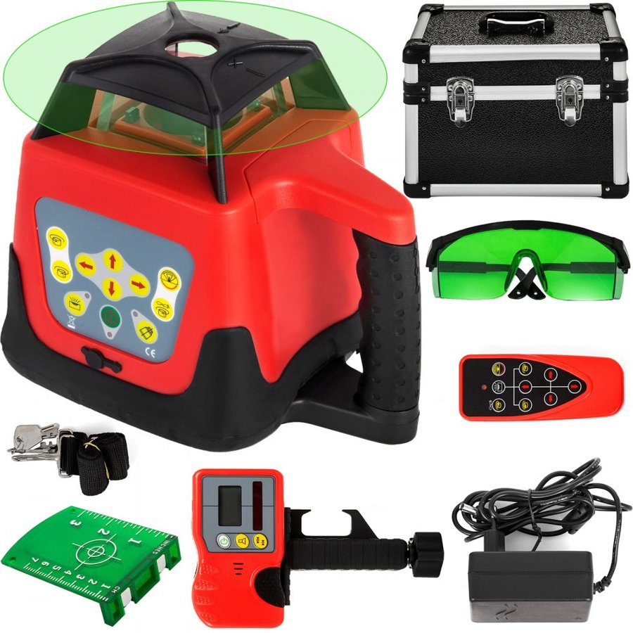 VEVOR Self Leveling Rotary Laser Kit – ±5°, 500m, 25 Hour