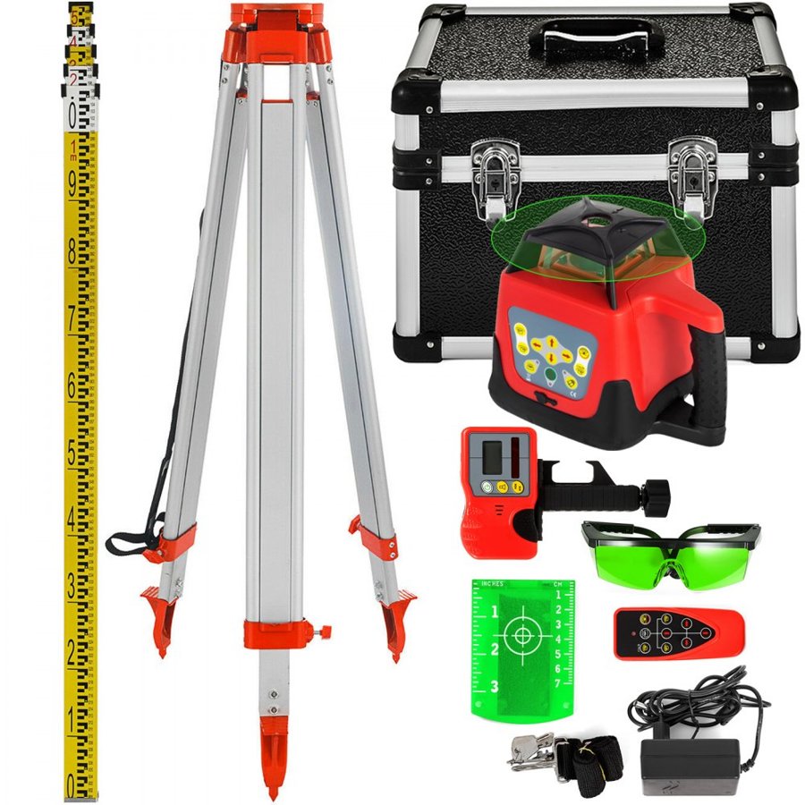 VEVOR Rotary Laser Level with Tripod – 500M, Self-Leveling