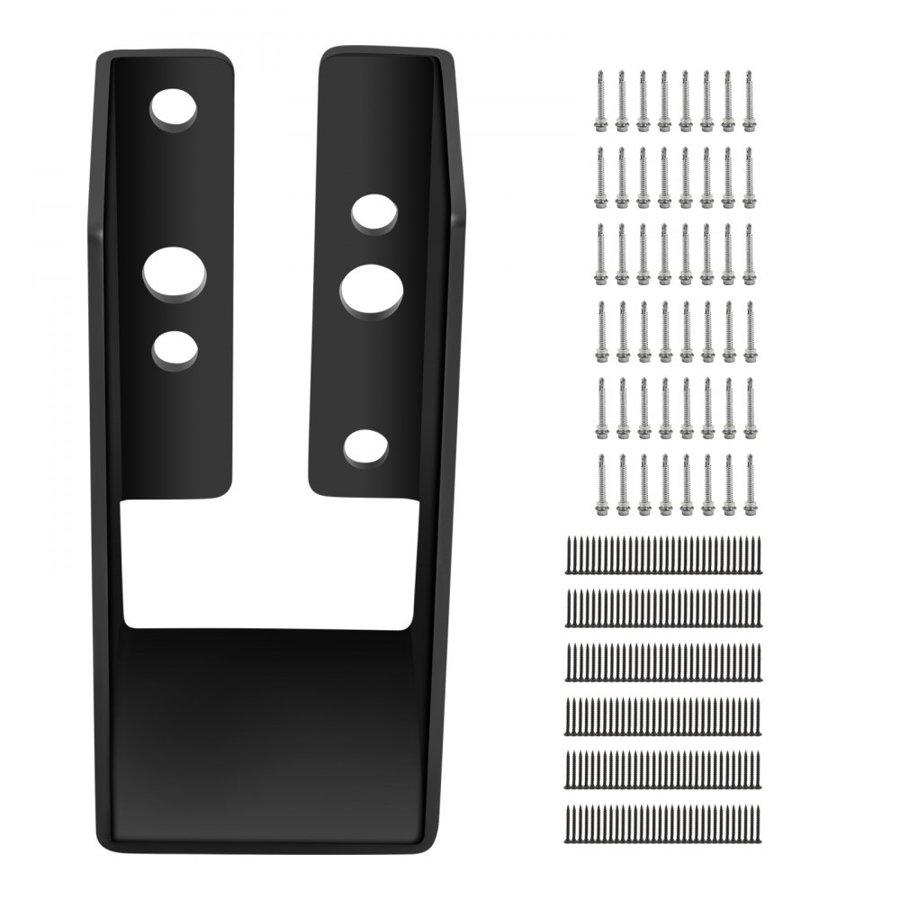 VEVOR Concealed Joist Hanger, 2"x4" Outdoor Accent Concealed-Flange, Pack of 24 Concealed Joist Bracket, Q235 Steel Plate Powder-Coated Concealed Face Mount Joist Hanger Inner 40x91 mm for Beam Swing