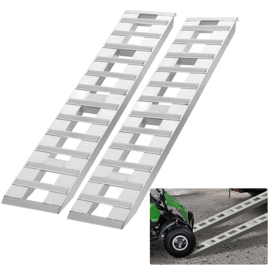 VEVOR 182.9x38.1 cm Aluminum Ramps 2721.6 kg Capacity Loading Ramps 2PCS