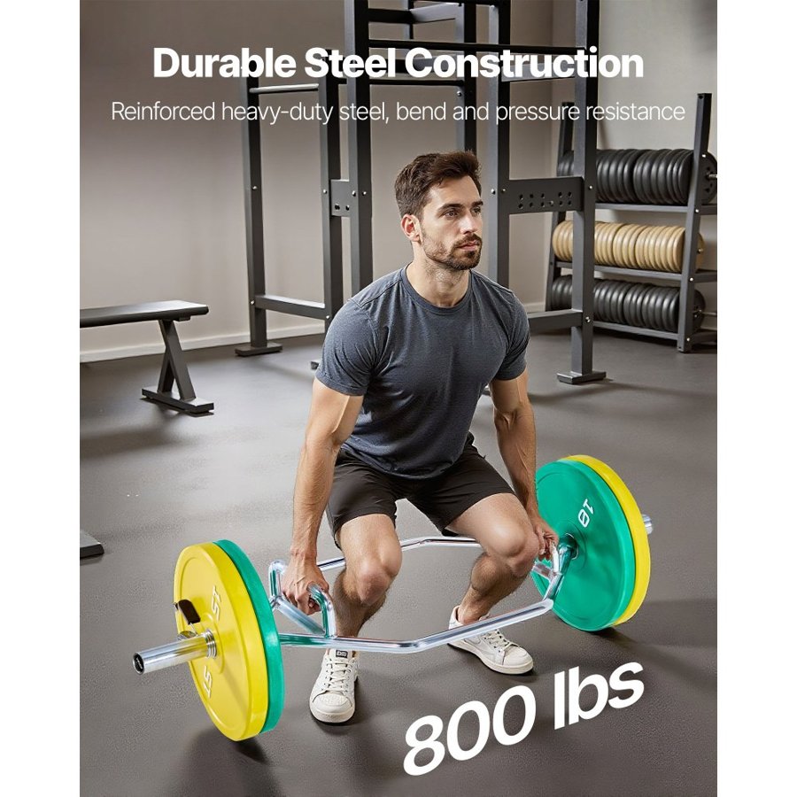 VEVOR Hex Bar Trap Bar – 800 LBS Capacity, 2 Inch Barbell