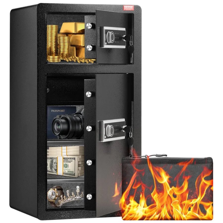 VEVOR Fireproof Safe Lock Box – 5.5 Cu Ft Double Door