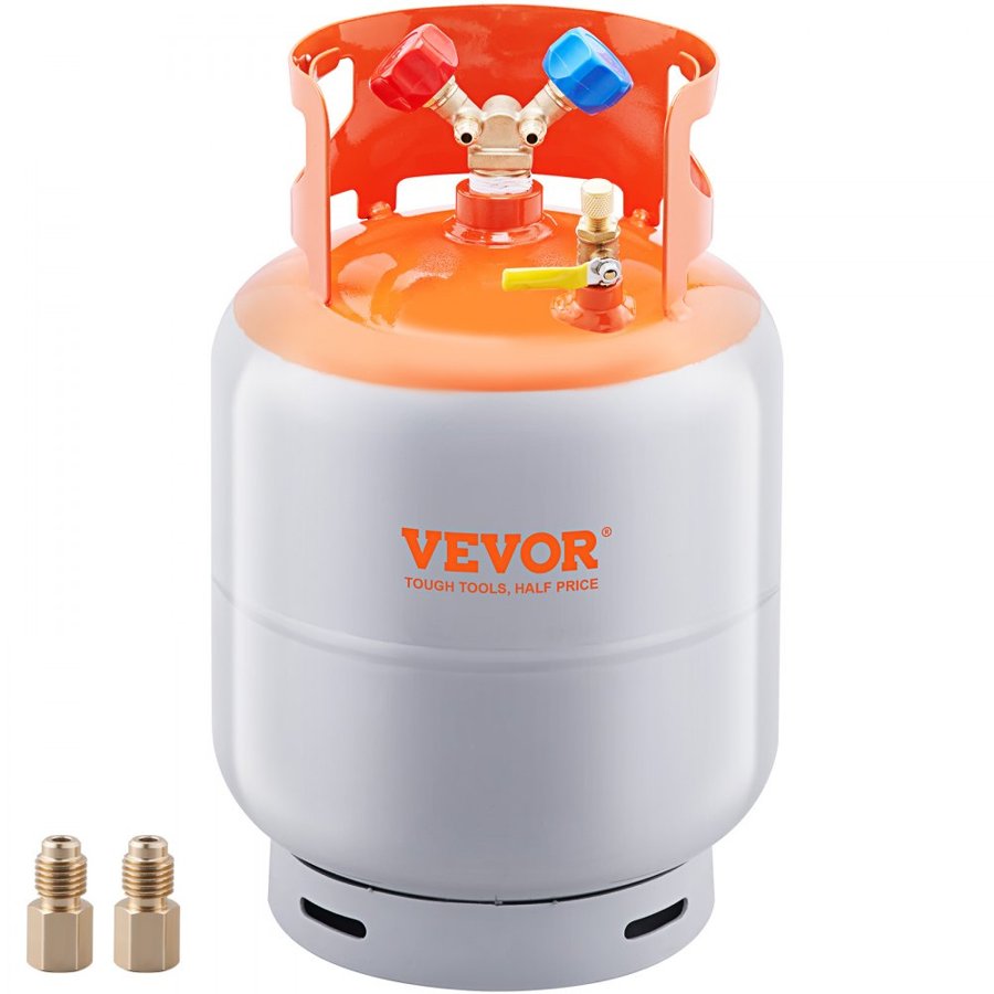 VEVOR Refrigerant Recovery Reclaim 13.6 kg Cylinder Tank 400 PSI Liquid Rated Y Valve