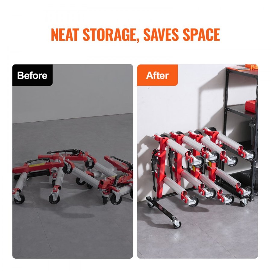 VEVOR Car Dolly Rack – 4-Dolly Capacity, Q235B Steel Frame