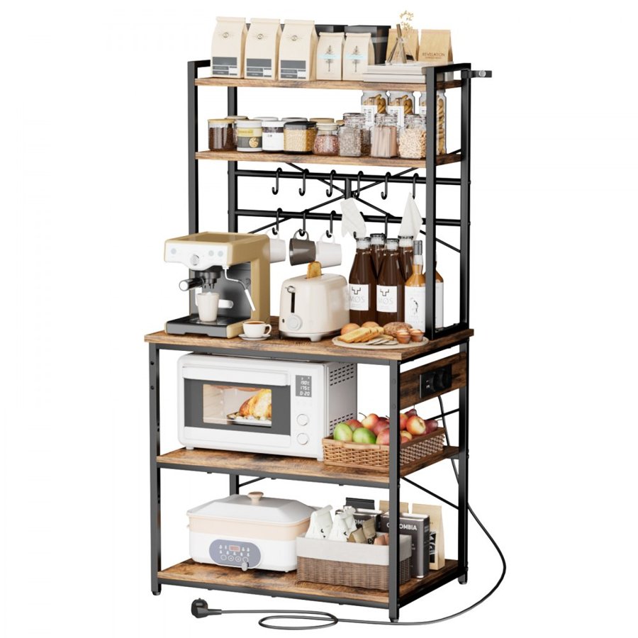 VEVOR Kitchen Bakers Rack with Power Outlet – EU 250V