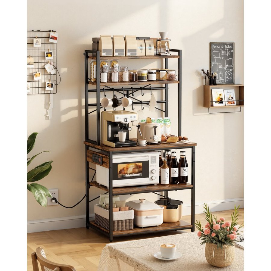 VEVOR Kitchen Bakers Rack with Power Outlet – EU 250V