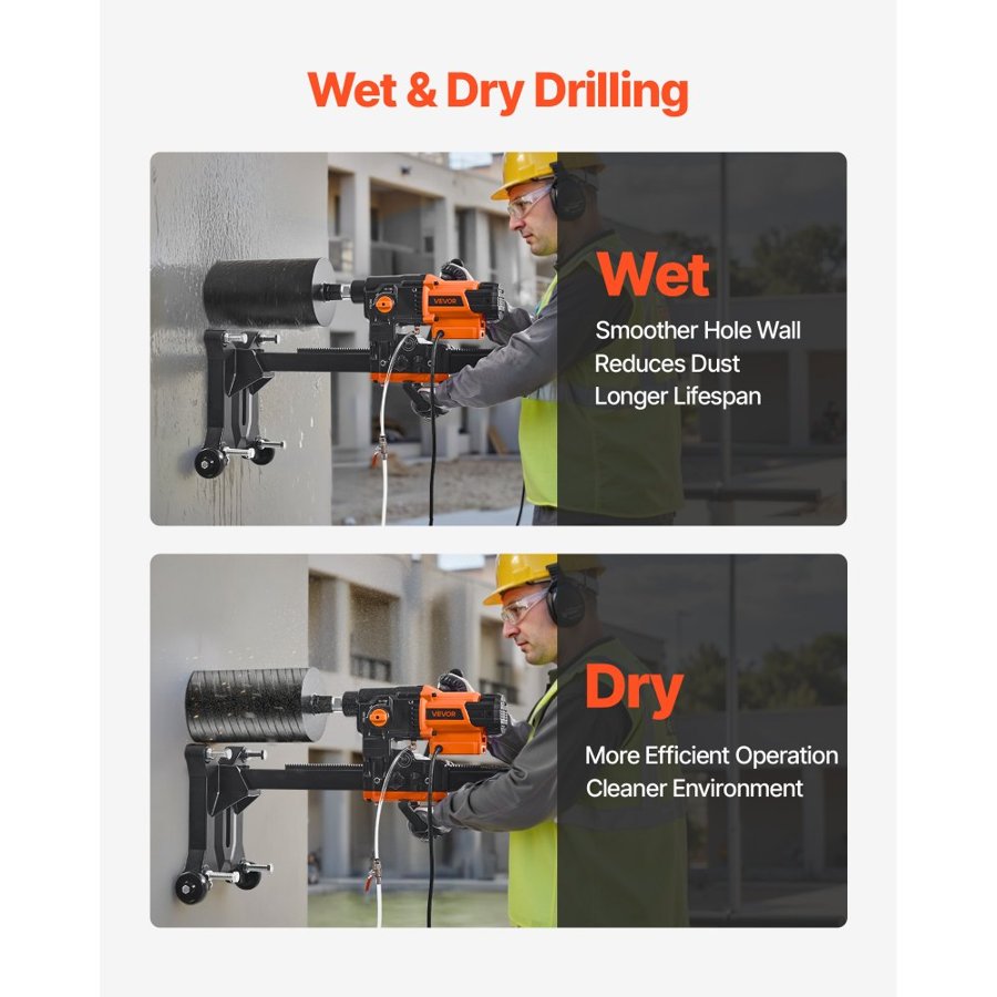 VEVOR Diamond Core Drilling Machine – 10", 2500W, 750RPM