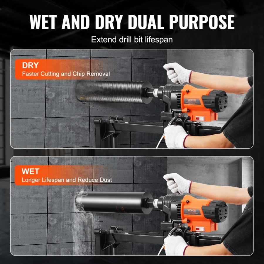 VEVOR Core Drill with Stand – 3000W, 850RPM, Φ20–200 mm