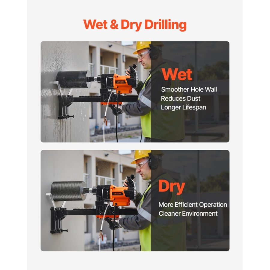 VEVOR Core Drill for Concrete – 3000W, 850RPM, 8 Bits, 8 in
