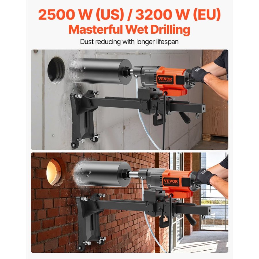 VEVOR Diamond Core Drilling Machine – 3200W, 750RPM, 10 in