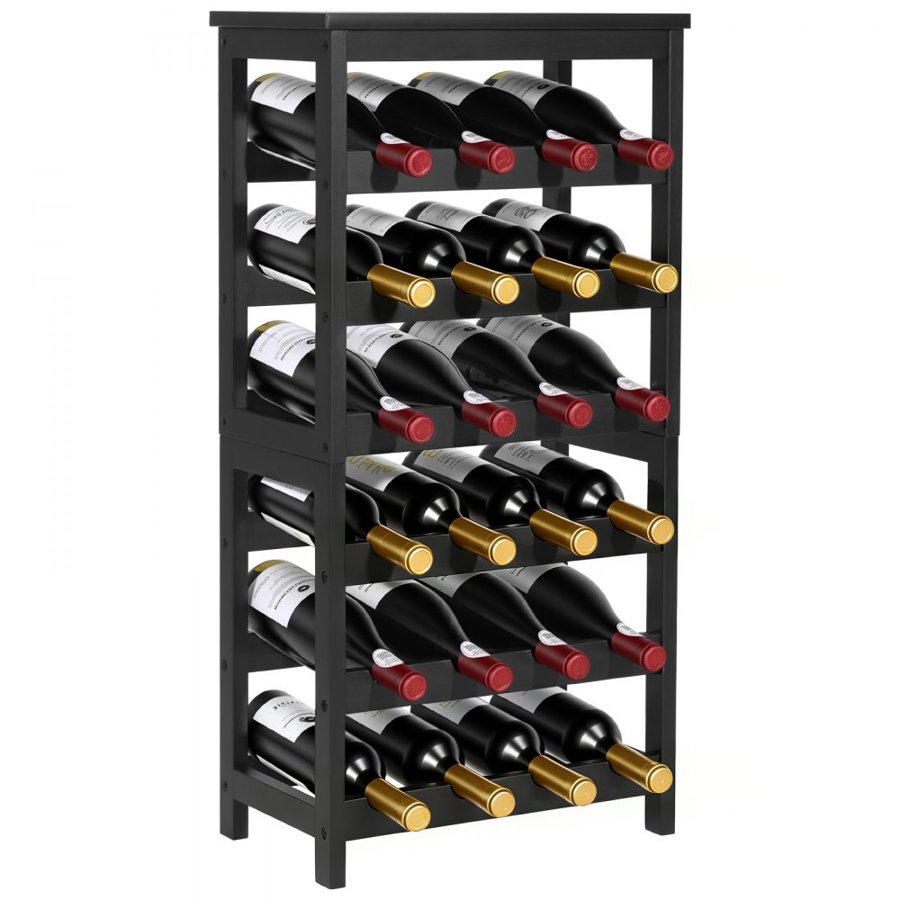 VEVOR 24 Bottle Wine Rack – 6-Tier Freestanding Storage