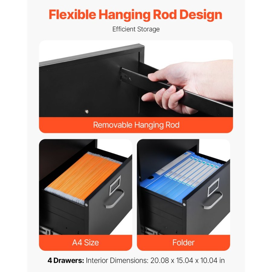VEVOR Metal File Cabinet – Vertical Cabinets with lock