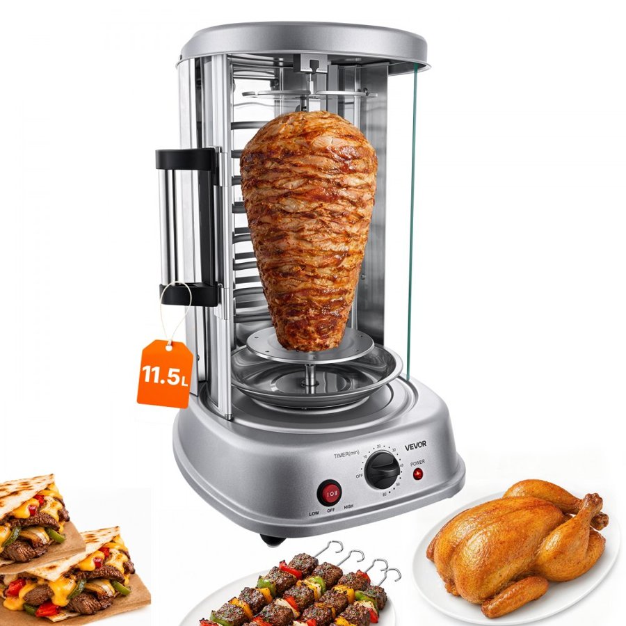 VEVOR Shawarma Rotisserie Machine – 11.5L, 1500W, 7 Skewers