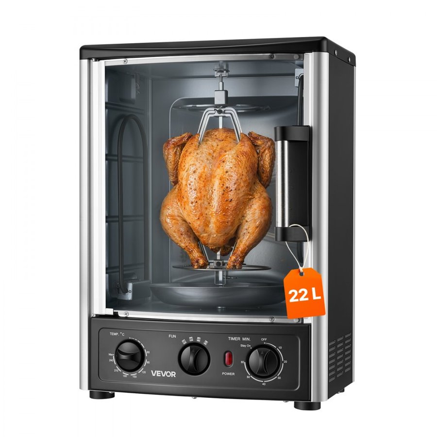 VEVOR Countertop Vertical Rotating Oven – 1500W, 7 Skewers