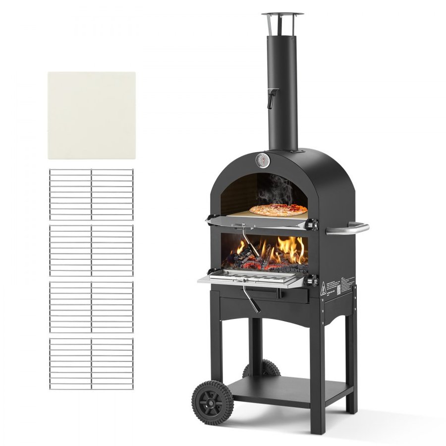 VEVOR Outdoor Wood Fired Pizza Oven – 12 Inch, 1000℉