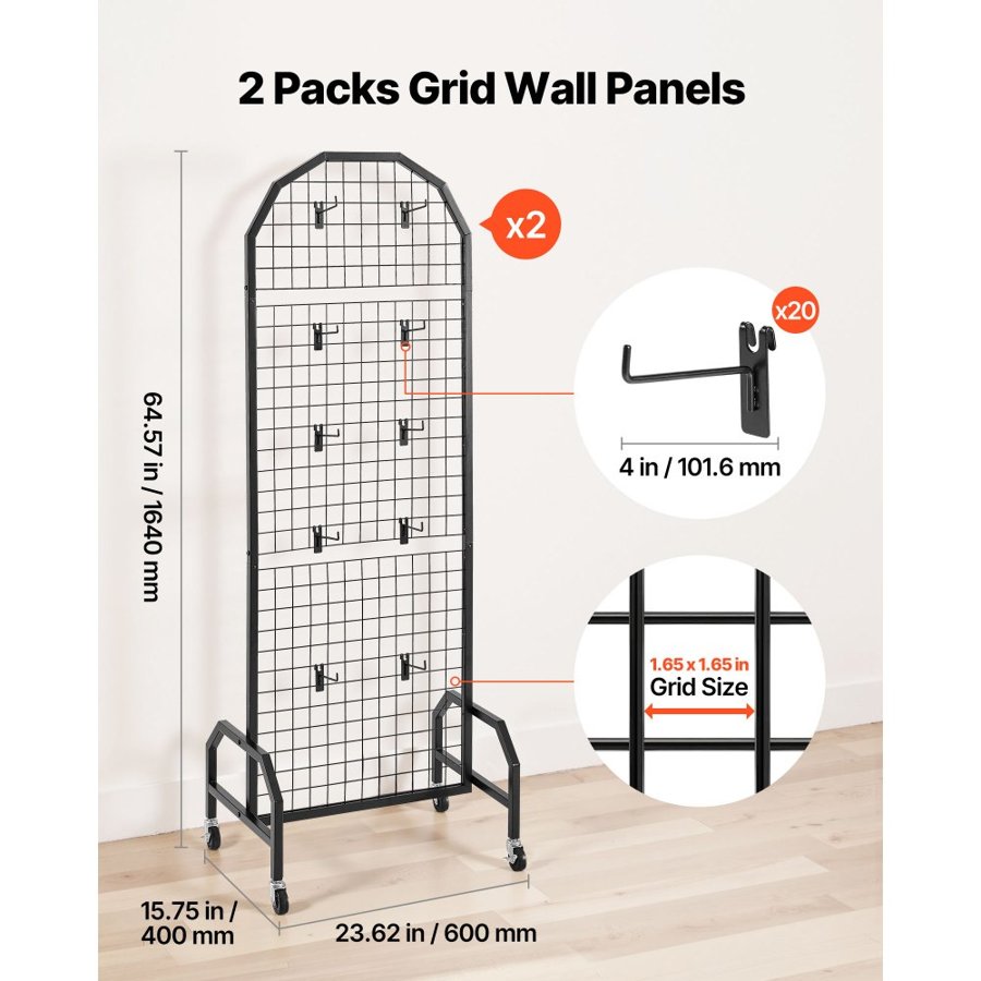 VEVOR Wire Grid Panels – 6 PCS, YD0055,  35 lbs/16 kg