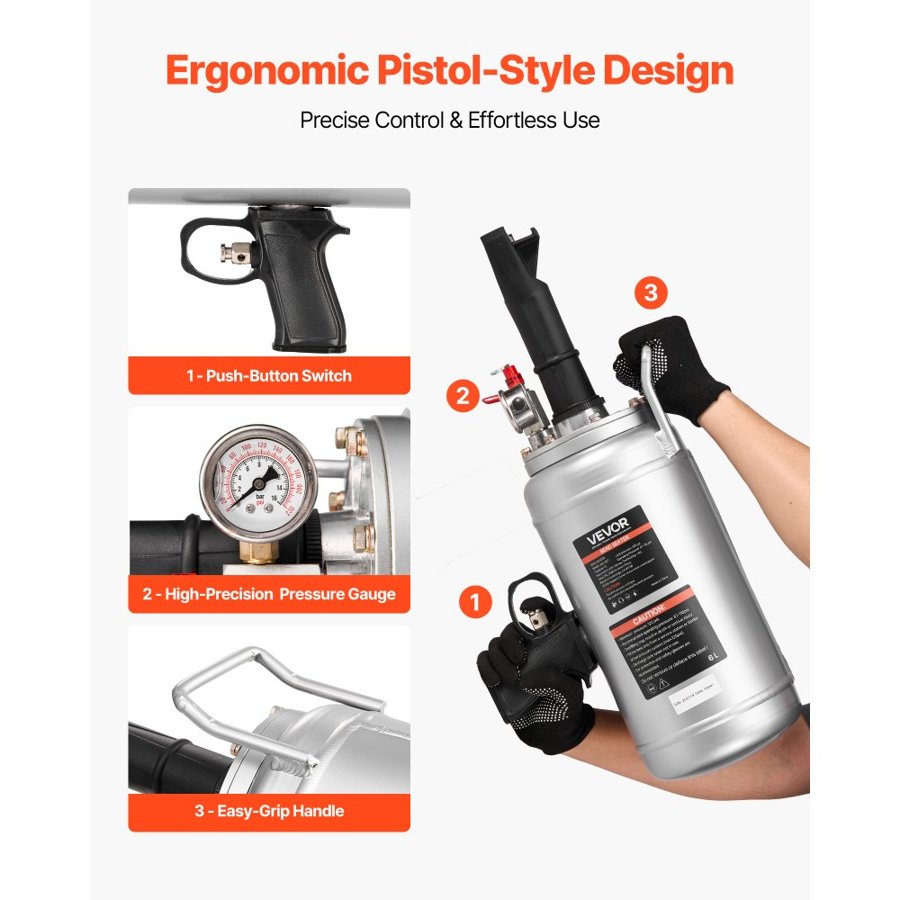 VEVOR Tire Bead Seater Blaster – 1.6 Gal, 87-116 PSI