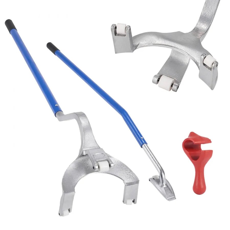 VEVOR Tire Mount Demount Tool, 571-622 mm Manual Steel Tire Changer Mount Demount Removal Tool, with Extra Bead Holder, Tubeless Truck Bead Breaker, 3 PCS Tire Changing Tools, Orange