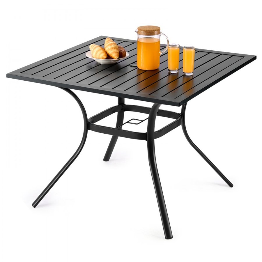 VEVOR Square Metal Outdoor Table – 37" Patio Dining