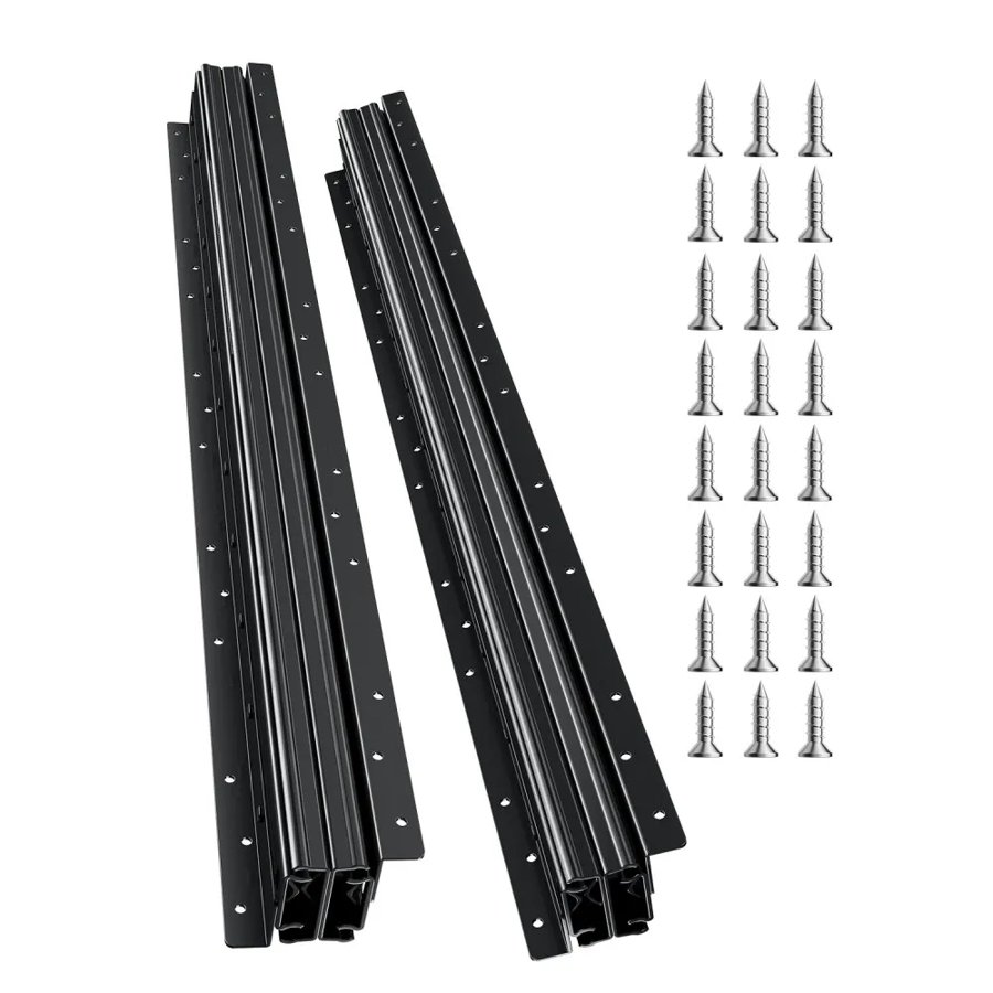 VEVOR Undermount Drawer Slides, 32 inch, Full Extension Ball Bearing Under Stair Cabinet Rails, 260 LB Load Capacity Heavy Duty Bottom Stair Cabinet Glides Track Runners,for DIY Replacement, Black