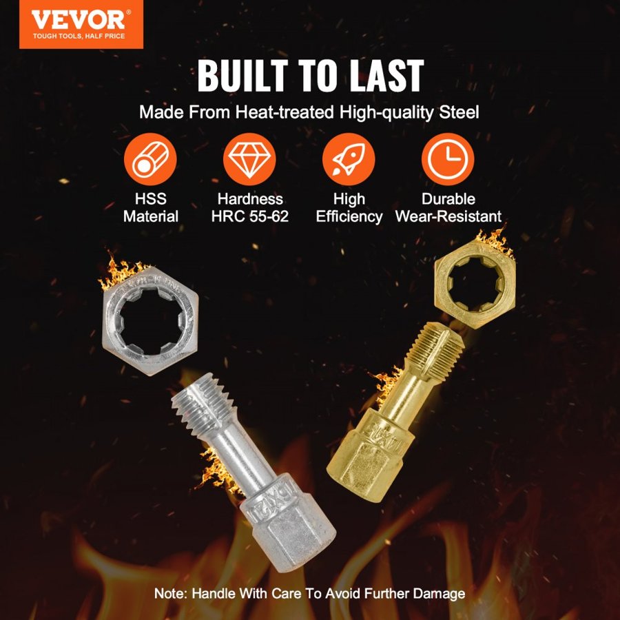 VEVOR Rethreader Tool Kit – 61 Piece, 28 Taps, 28 Dies