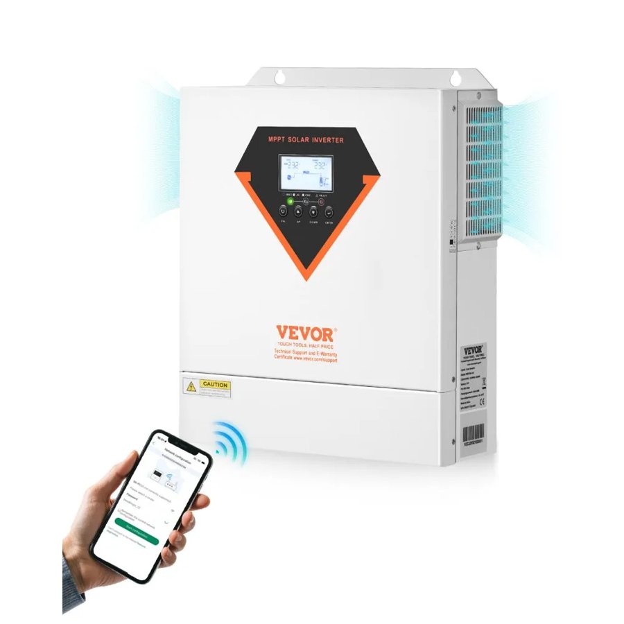VEVOR Hybrid Solar Power Inverter – 3500W, 24V, 100A, 220V