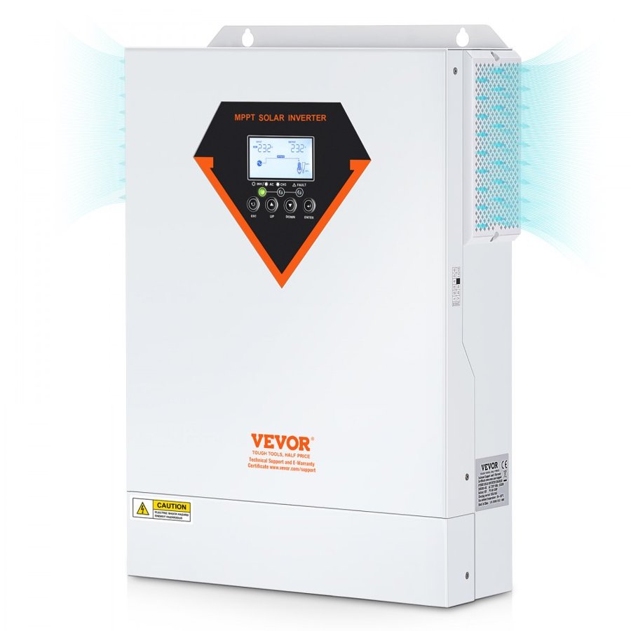 VEVOR Solar Inverter for Home – 100A MPPT, 5500W Hybrid
