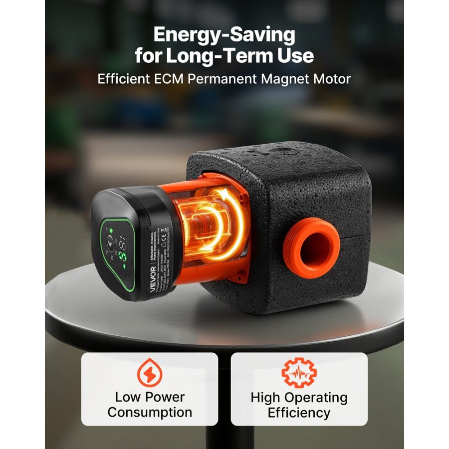 VEVOR Hot Water Circulating Pump – 117 LPM, EEI ≤0.23