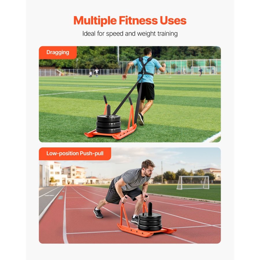 VEVOR Sled Workout Equipment – 1/2 In Plates, 2-inch Bar