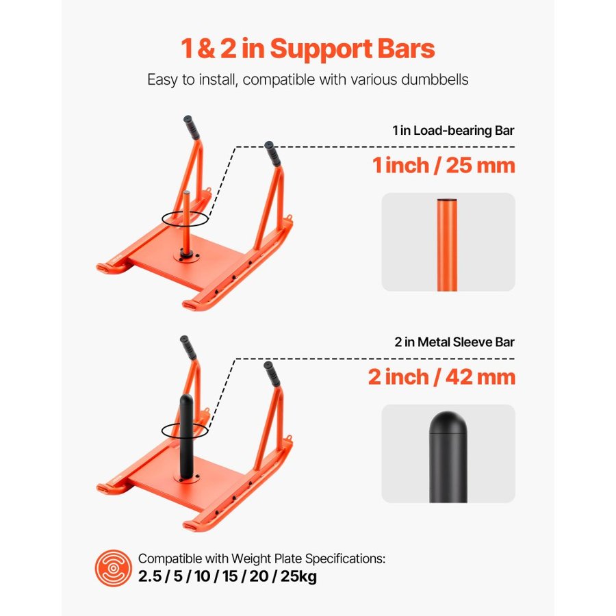 VEVOR Sled Workout Equipment – 1/2 In Plates, 2-inch Bar