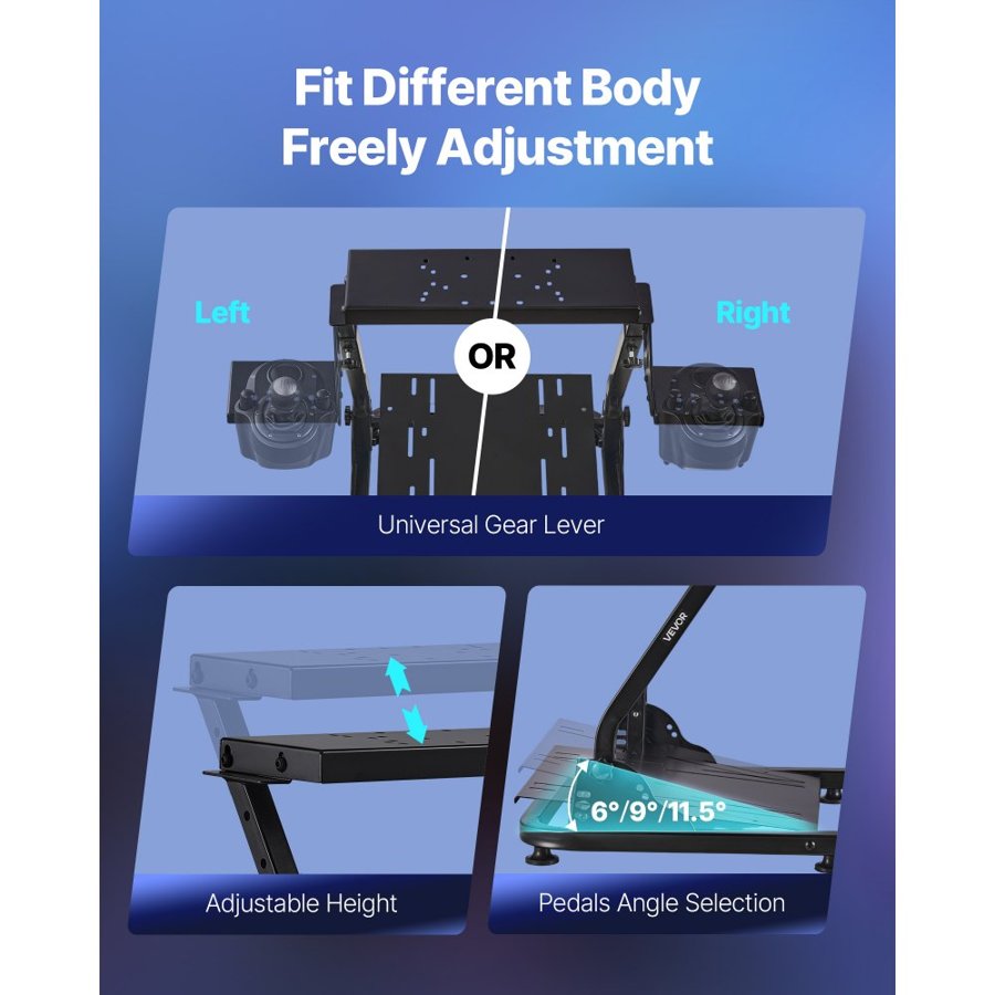 VEVOR Racing Wheel with Stand — Foldable Simulator Cockpit