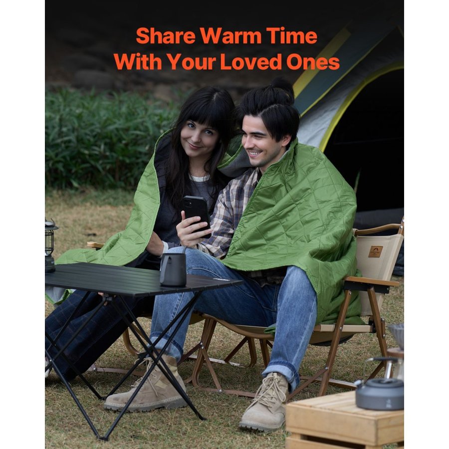 VEVOR Camping Blanket 2,08 m x 1,4 m(82" x 55") Warm Stadium Blanket 330GSM Outdoor Travel