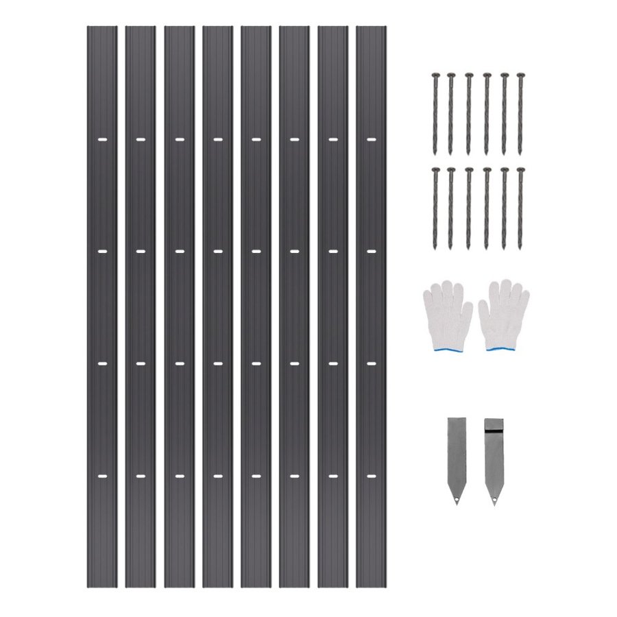 VEVOR Black Metal Landscape Edging – 8pcs, 72in, 16.09 lbs