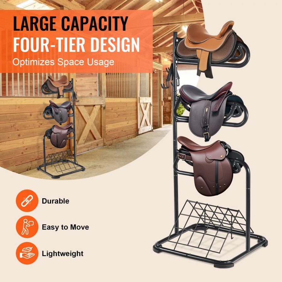 VEVOR Free Standing Saddle Stand – 30 x 30 x 68.5 inch