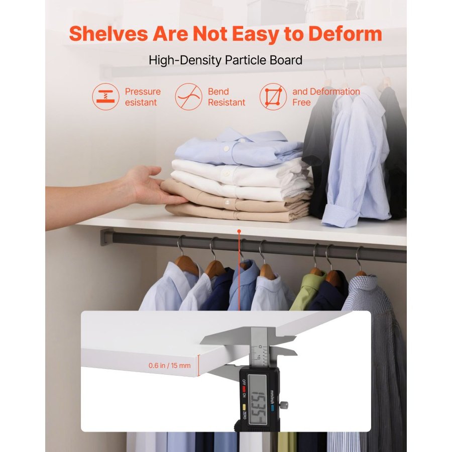 VEVOR Replacement Cabinet Shelf – 0.6 In Thick, 2 Piece