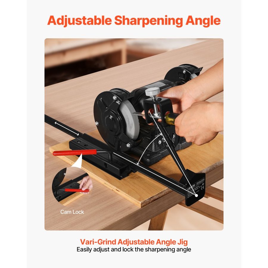 VEVOR Bench Grinder Sharpening Jig – 6" & 8" Vari-Grind Kit