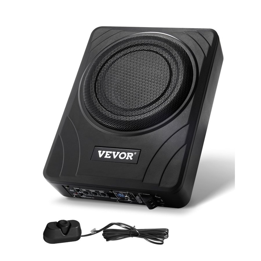 VEVOR Slim Car Subwoofer – 8 in, 300W, Built-in Amplifier