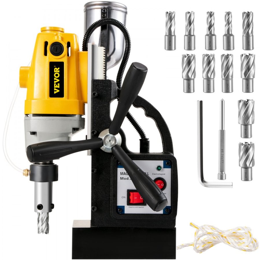 VEVOR Portable Magnetic Drill Press – MD40, 1100W, 11PC HSS