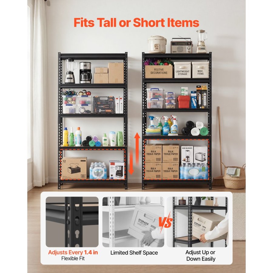 VEVOR 5-Tier Freestanding Storage Shelving Unit – 3000 lbs