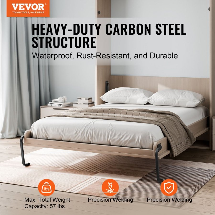 VEVOR Full Size Murphy Bed Kit – 81"x61.25"x82", 57 Pounds