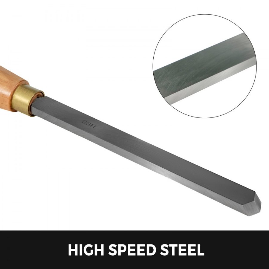 VEVOR Lathe Chisel 8 Piece Wood Lathe Chisel Cutting Carving HSS Steel Blades Wood Turning Tools Lathe Chisel Set for Storage for Wood Turning Hardwood One Free Chisel