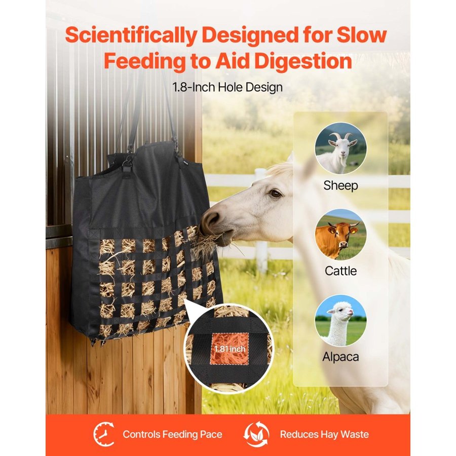 VEVOR Slow Feed Hay Bags for Horses – 21.65 x 25.2 in.