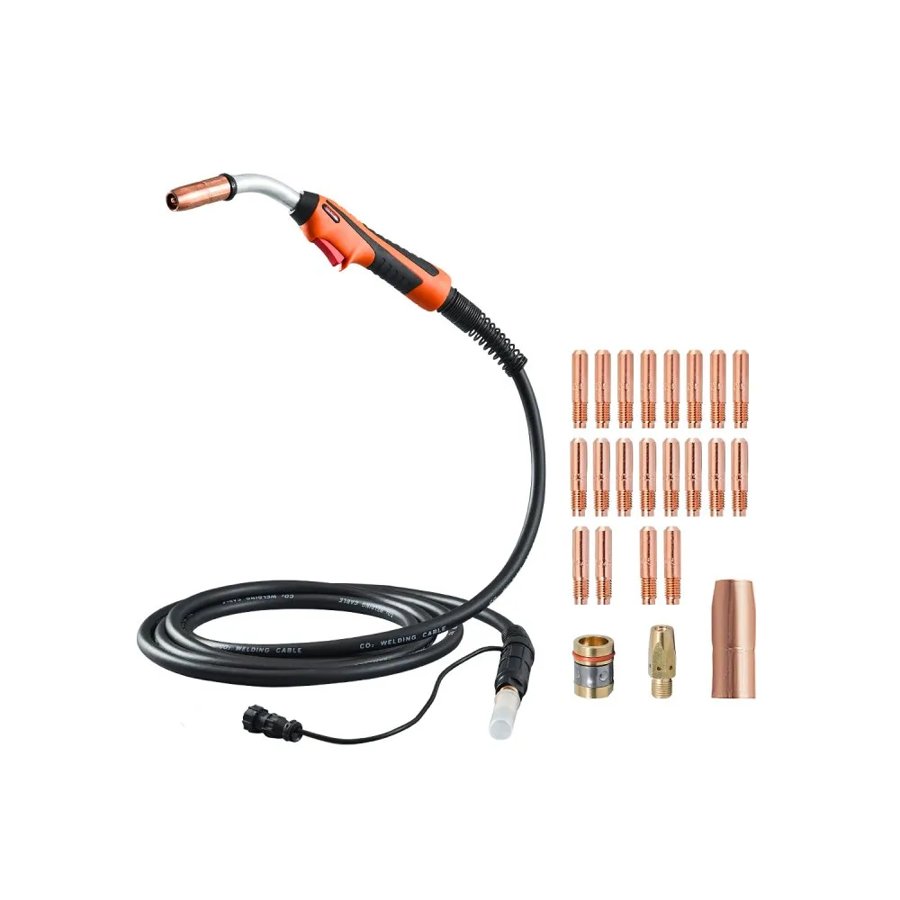 VEVOR 250 A MIG metināšanas pistole ar 15 pēdu kabeli, saderīga ar Millermatic 200, 210, 212 u.c., 0,035" un 0,045" stieplēm