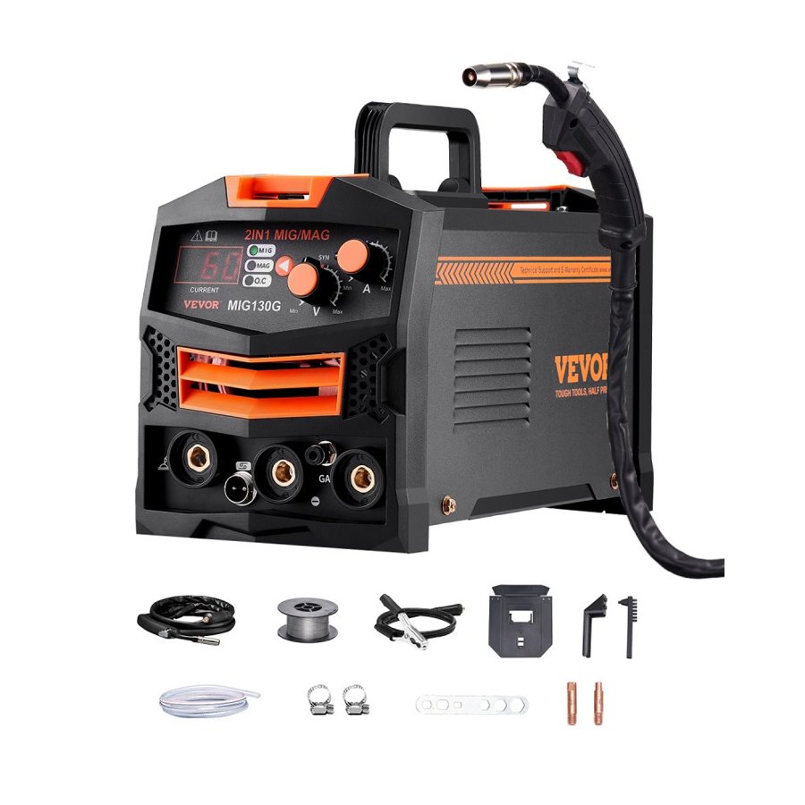 VEVOR 2 in 1 MIG Welder – 130A IGBT, 8mm Thickness