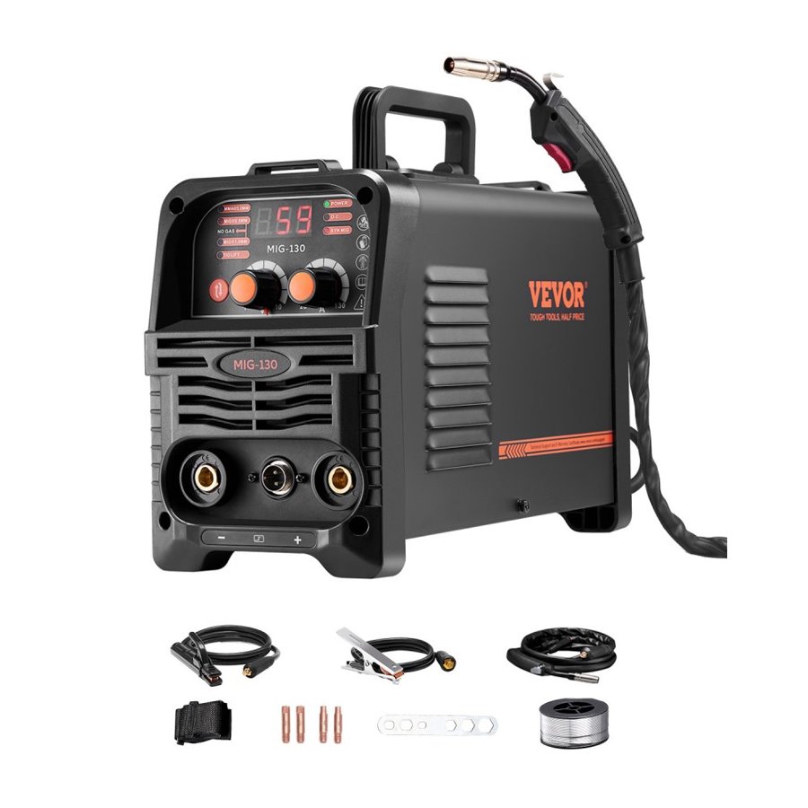 VEVOR 130 Amp MIG Welder – 3-in-1, Compact 14.1 lbs