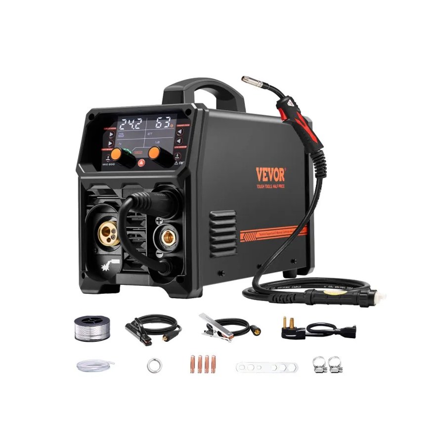VEVOR Synergic MIG Welder – 200A, 4-in-1, Gas & Flux Core