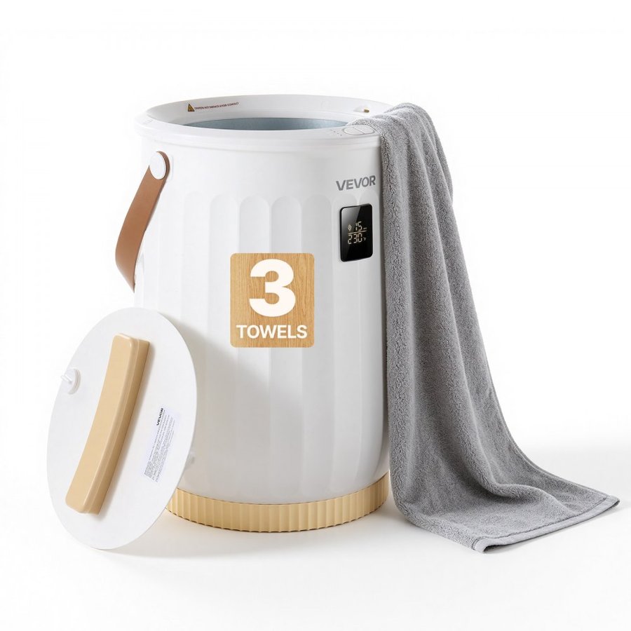 VEVOR 20L Towel Warming Bucket – LED Display, 4 Timers