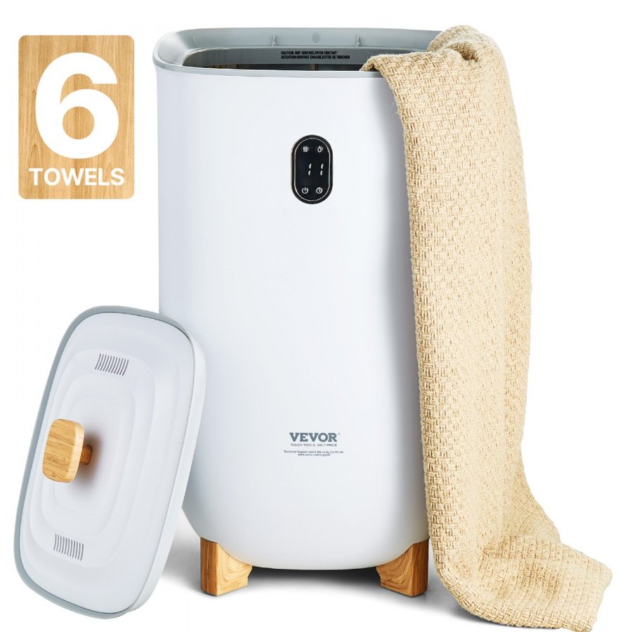 VEVOR Towel Warmers for Bathroom, 35 L Towel Warmer Bucket, Towel Dryer with Auto Shut Off for Spa Fits up to 6 Oversized Bath Towels, Blankets, Clothes, Bathrobes, PJ's and More