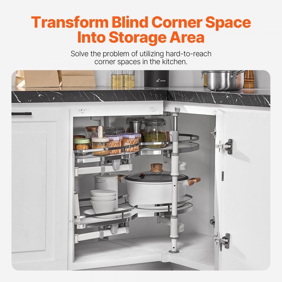 VEVOR Swing Left Blind Corner Cabinet Organizer - 2 Tier